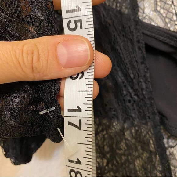 Meshki black lace romantic goth long sleeve Teagan jumpsuit romper open back S - Picture 5 of 10